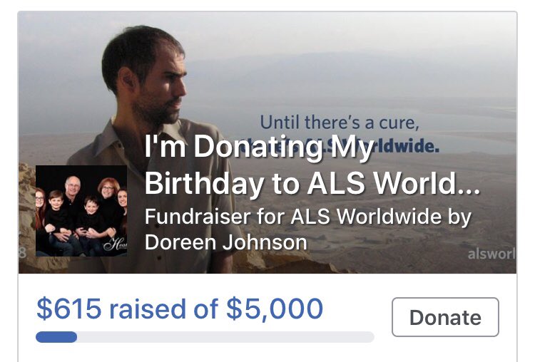 ALS_WORLDWIDE's tweet photo. We are so appreciative for donors like Doreen. Please visit and DONATE at link https://t.co/J1FvU1HQih https://t.co/8n00atI52H
