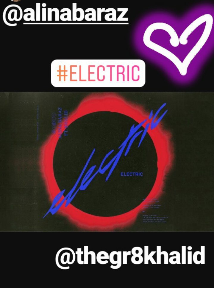 Indelibly_me's tweet photo. Relentlessly obsessed 😍😍😍 #alinabaraz #khalid #electric https://t.co/9rD71rnCcr