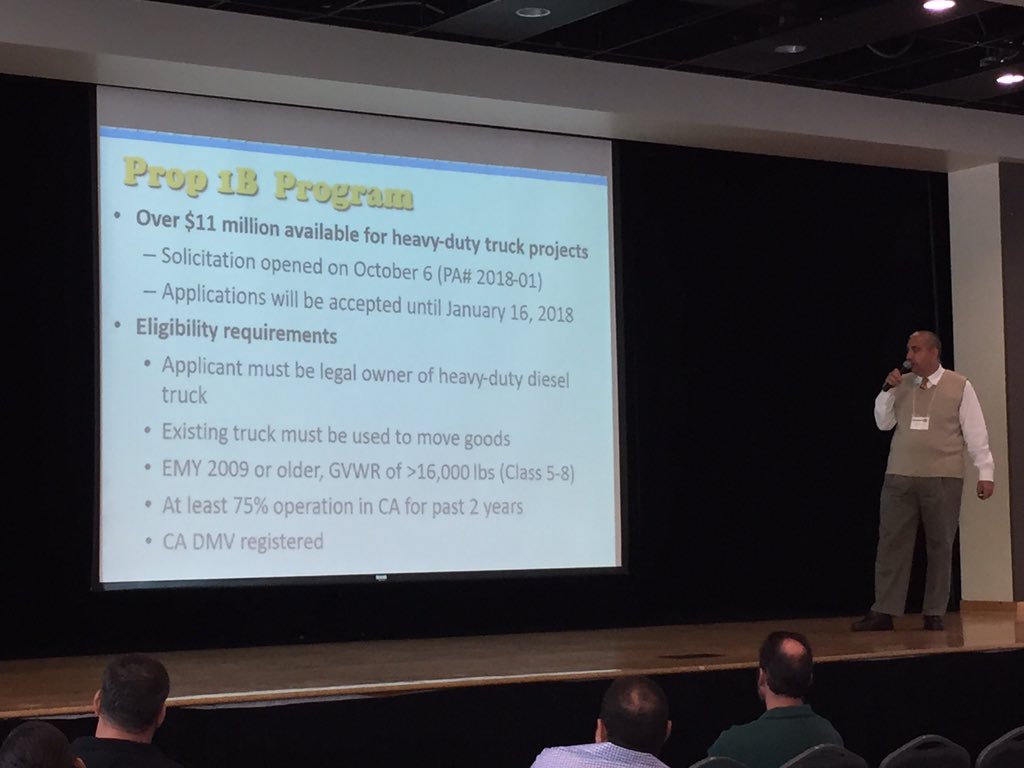 CARBTruckStop's tweet photo. $11 million available through Prop 1b 💵💵💵 #onestopevent https://t.co/mrxUYKy7oQ