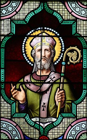 AnselmAcademic's tweet photo. It's the Feast of All Saints! 
Not to play favorites or anything, but we're pretty fond of this guy... https://t.co/cakTe2JBAG