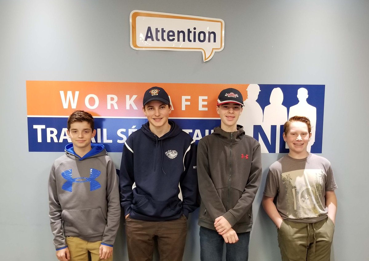 WorkSafeNB's tweet photo. Thank you for being our guests in our Dieppe office for Take our #KidstoWork day! #students #safetyfirst #talksafety #NB #Dieppe https://t.co/lLIVKkljIk