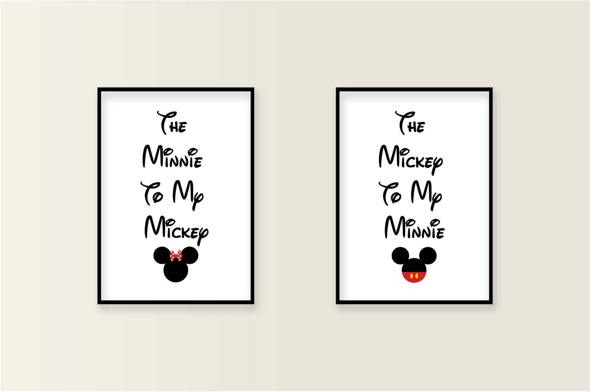 JessicaHughesB's tweet photo. Looking for early #ChristmasGift inspiration? Try our Mickey and Minnie Mouse prints! ✨💖 https://t.co/0uRgc9QpZi