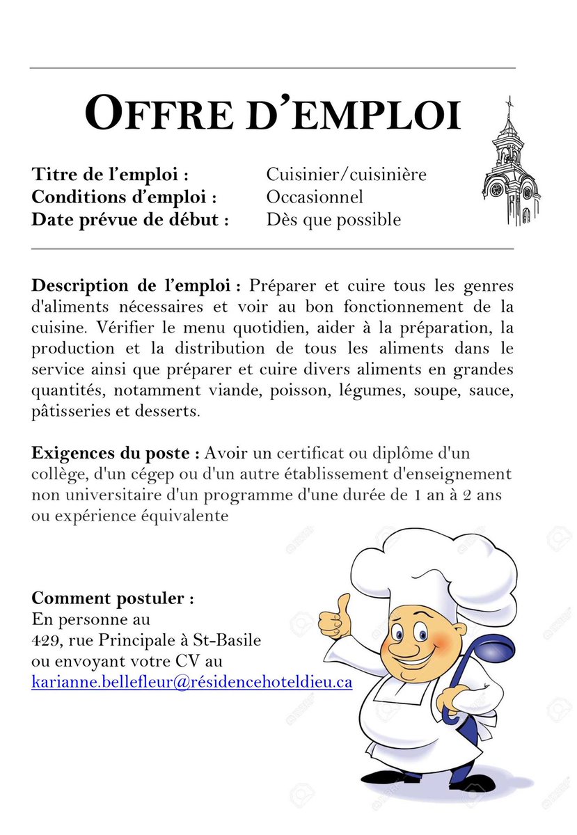 Aeedupole's tweet photo. Offres d'emploi #StBasile #EmploiNB #Edmundston https://t.co/a511hMwILh
