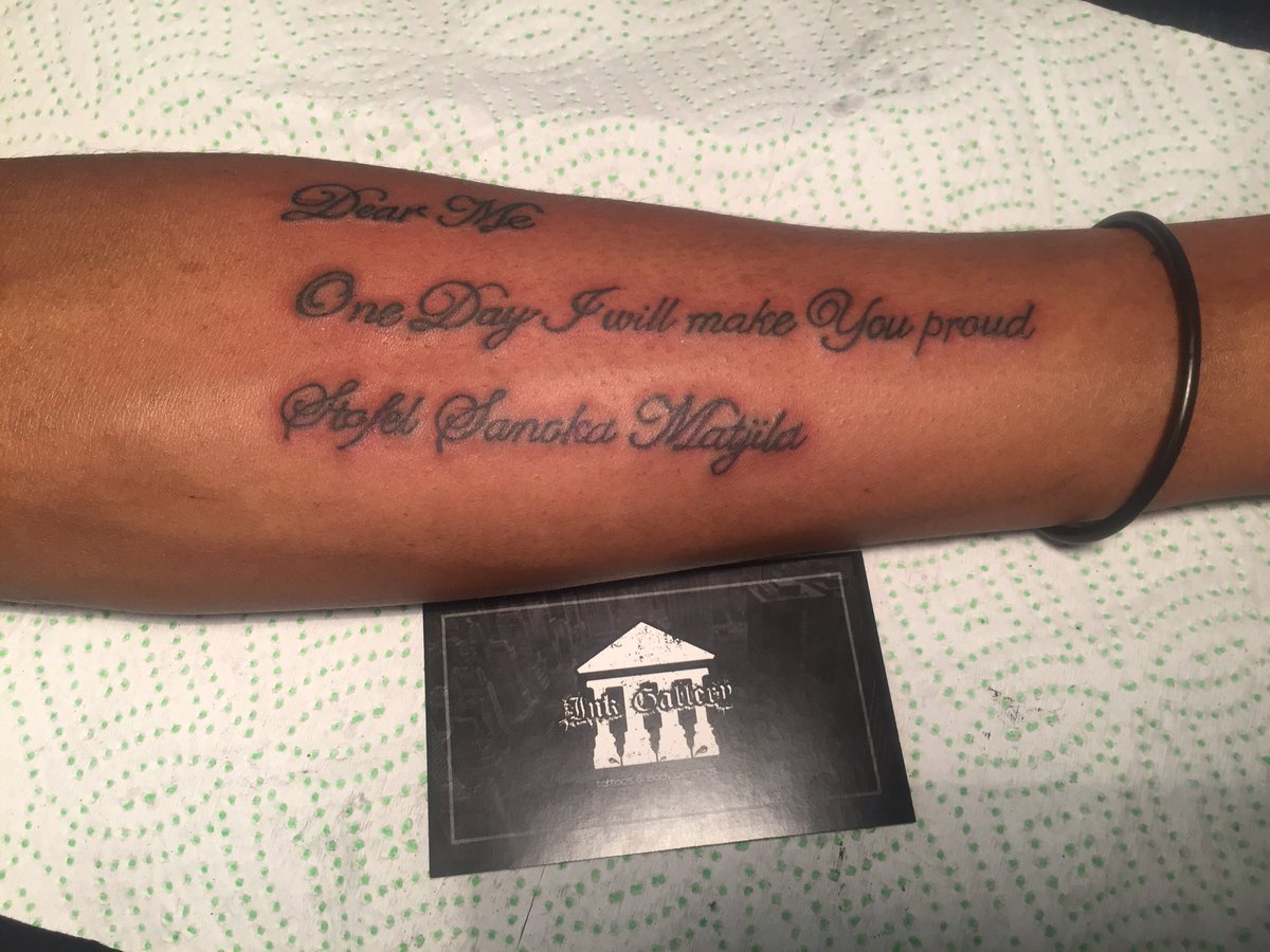 Stofelsanoka's tweet photo. Finally I got my tattoo and the message to it is something I pledged to myself whenever I feel like giving up 👏🏿👏🏿💪🏾💪🏾💪🏾 https://t.co/IHS60ed7TR