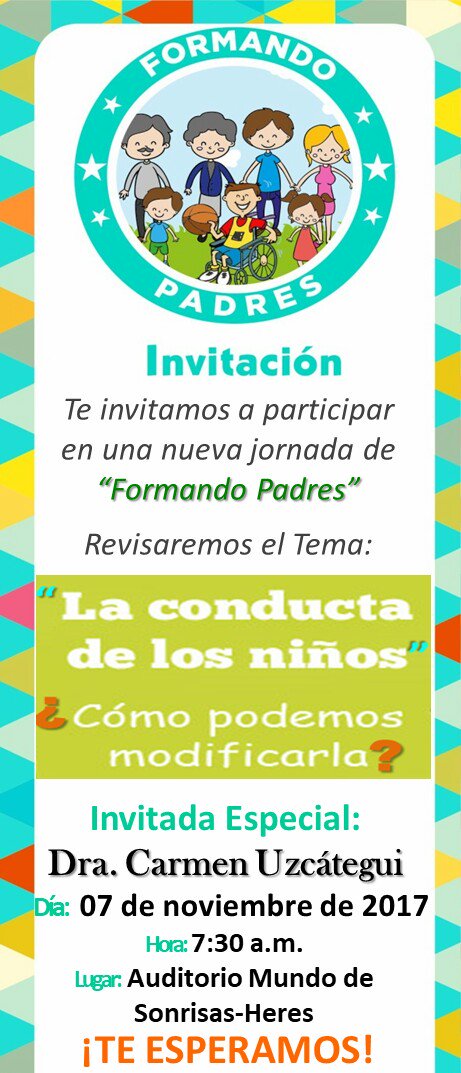 rayjesusgil's tweet photo. Formando Padres en el CRI Mundo de Sonrisas, herramientas para los padres
#NoMasBloqueo https://t.co/nx4WGZHnUy