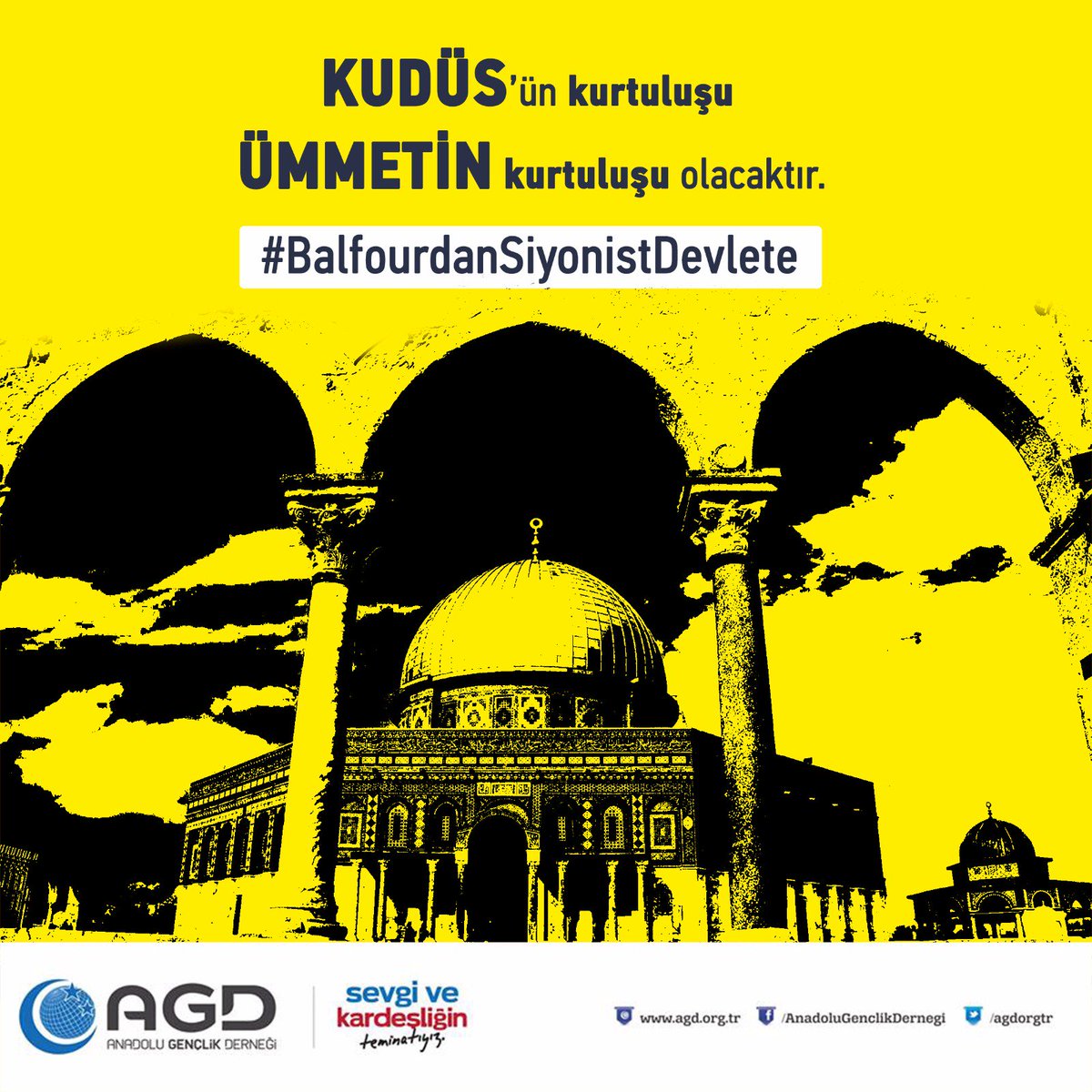 Kudüs’ün Kurtuluşu ümmetin kurtuluşu olacaktır.
  #BalfourdanSiyonistDevlete