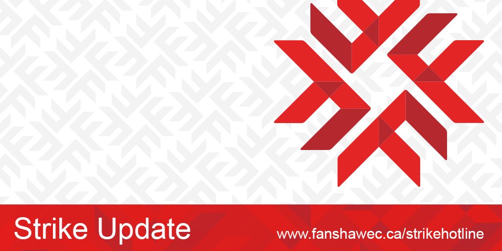 Parties will be returning to the table November 2, 2017.
Read full message: fanshawec.ca/strikemessage  
Updated FAQ: fanshawec.ca/strikefaq