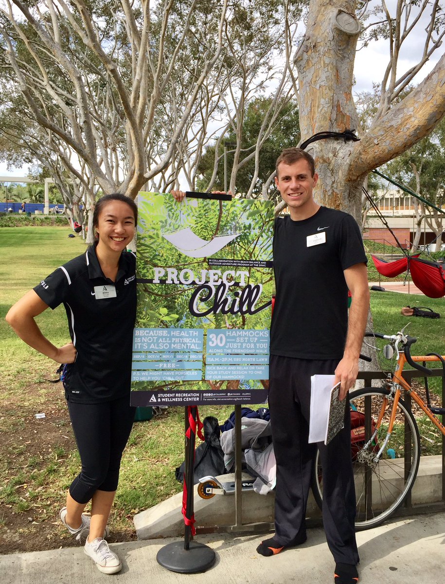 PresConoley's tweet photo. #ProjectChill happening today from 11am to 2pm on the USU North Lawn. Come by to enjoy the #hammocks! #GoBeach #MySRWC https://t.co/RG8f2J789k