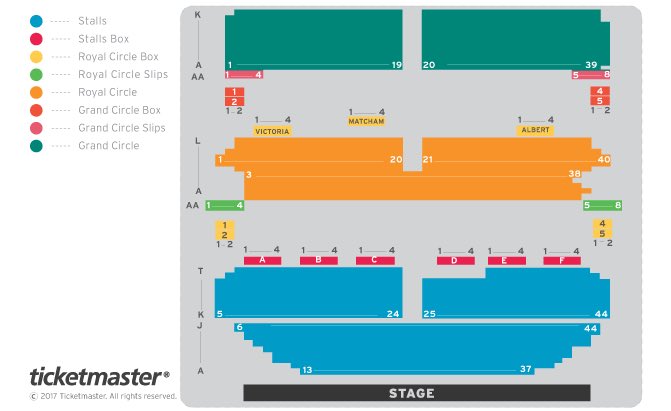 Royal Theatre Victoria Seating Chart