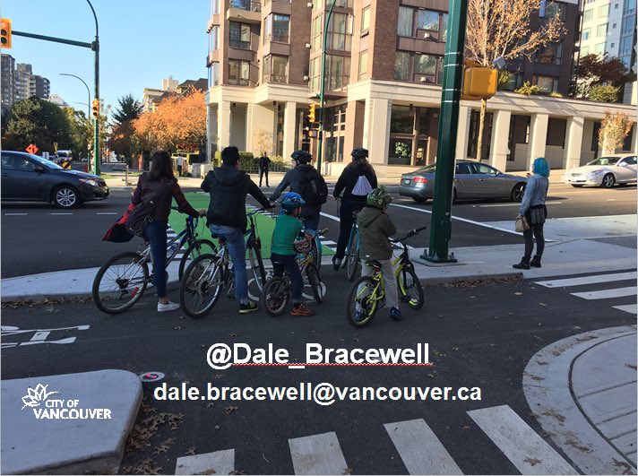 Dale_Bracewell's tweet photo. @NACTO @modacitylife @dongho_chang @JenniferPangbor Heading to the final #NACTO2017 plenary & I’ll finish with my last AAA cyling slide showing our latest protected intersection in #Vancouver https://t.co/RRgNRPYvzN