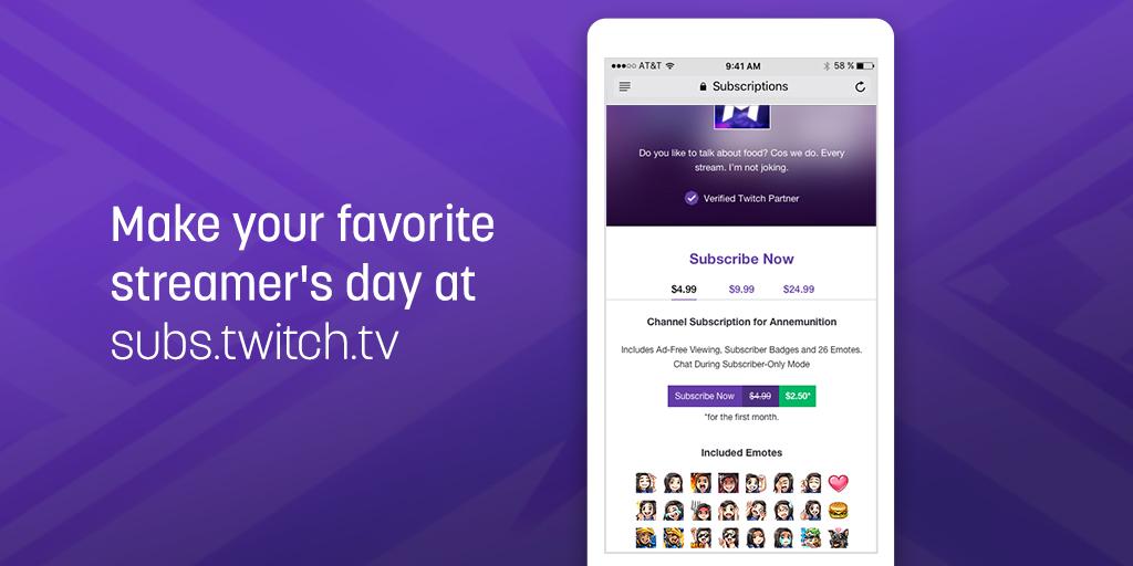 Twitch Ios Users Subscribe To Your Favorite Streamers From Your Mobile Device Go To T Co Cyij4fcnr9