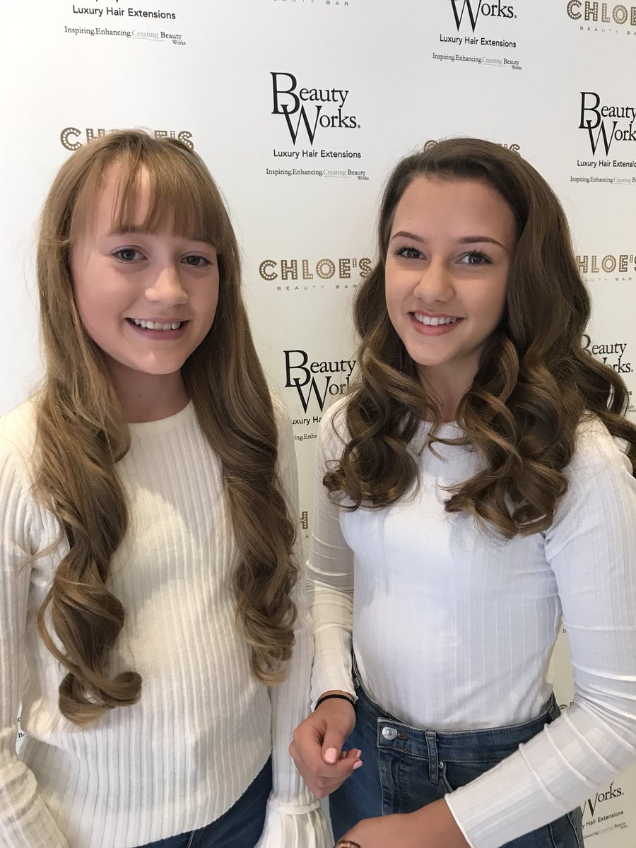 Two of our gorgeous girls being pampered today in the salon! Was lovely meeting you both x <a href="/ChloesBeautyBar/">Chloe's Beauty Bar</a>
