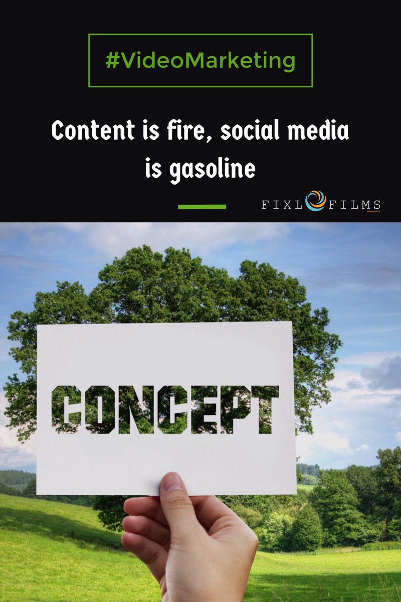 fixlofilms's tweet photo. Content is fire, social media is gasoline
#digitalmarketing #VideoMarketing #Corporate #DigitalIndia #Elearning #ProductVideo #SocialMedia https://t.co/S6KluCoQJK