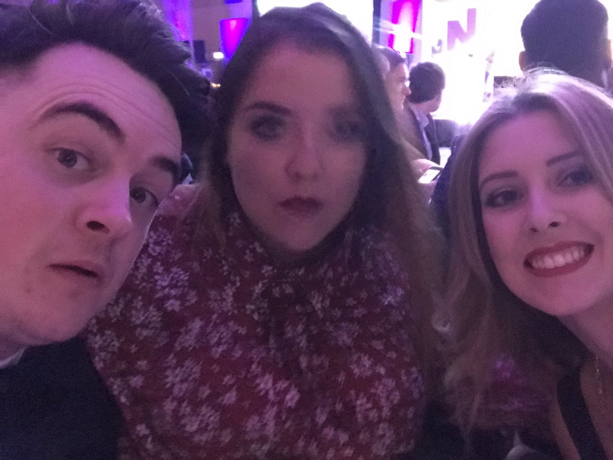 NicElgie's tweet photo. Shit selfie effort from the table, so we ditched them and chose the better looking ones. #NMA2017 https://t.co/dy9gBsZig6
