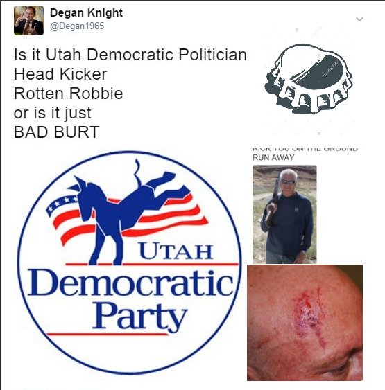 Utah 
On election Day 
How do you think it's Going to go over?
Head of the Utah Dem Party involved in Crimes of Violence

@RasmussenMiner