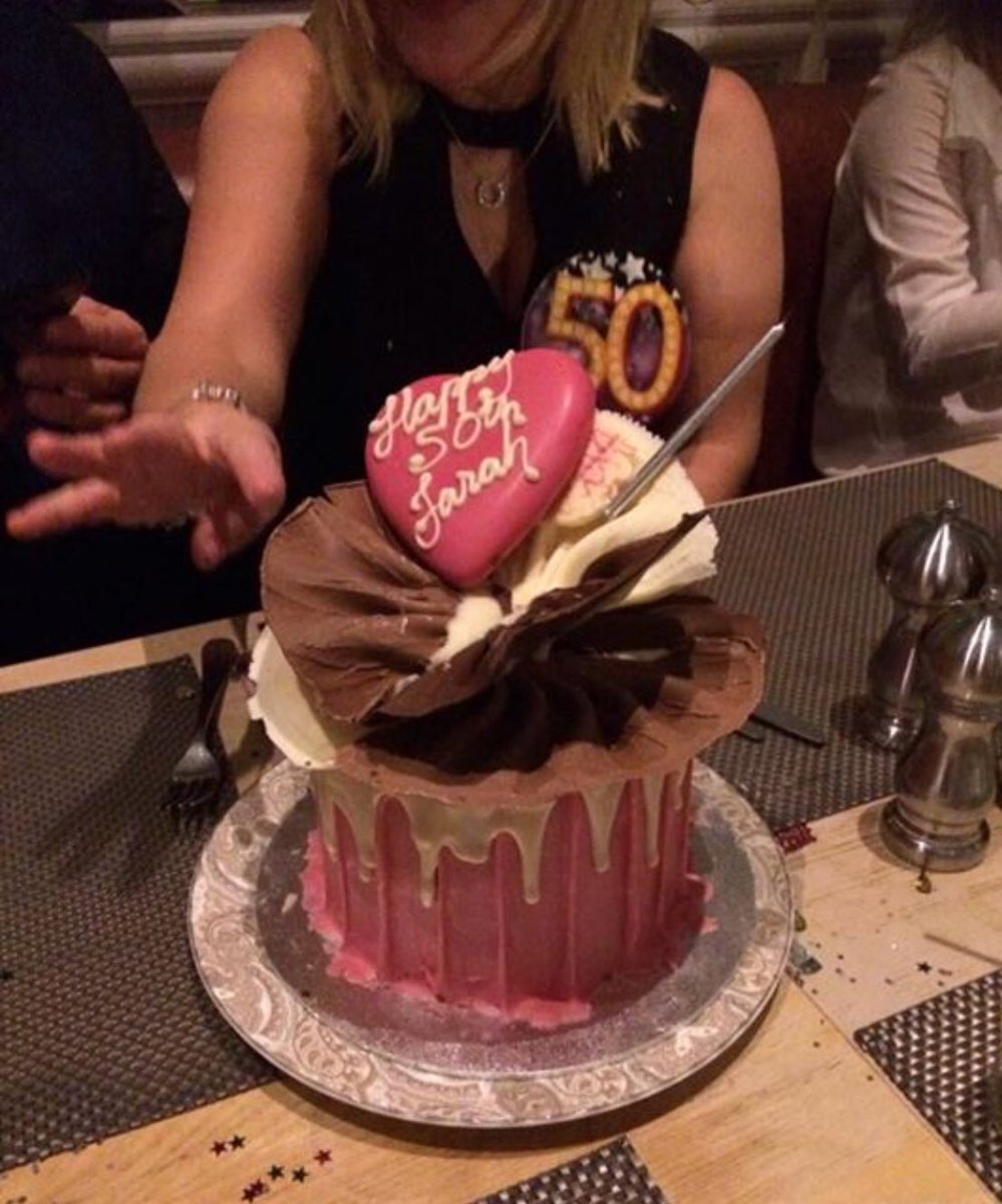 Pinkfluffcakes's tweet image. Loved my 50th birthday cake from choccywookiedoodah 😍😍😍😍
