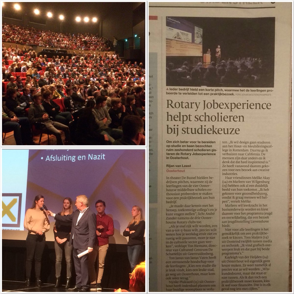 #jobexperience biedt scholieren hulp bij hun studiekeuze. #rotary <a href="/FrenckenCollege/">Mgr Frencken College</a> <a href="/gym_oelbert/">Sint-Oelbert</a> @Effent_mavo @HanzeCollege #Oosterhout