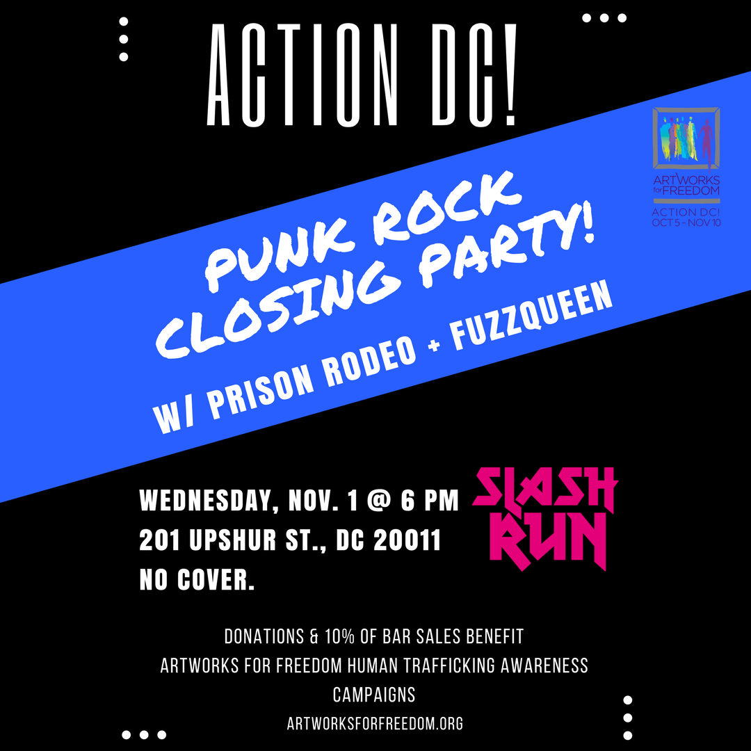 artworksfreedom's tweet photo. Tonight! Come out for our benefit concert at @slashrundc w/ @Fuzzqueen #PrisonRodeo performing! Starting at 6! #actiondc #humantrafficking https://t.co/MbdbXJKuI8