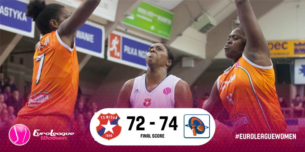 EuroLeagueWomen's tweet photo. .@familaschio 🇮🇹 hit buzzer beater to inflict heartache on @wislabasket 🇵🇱! What a game 👏! #EuroLeagueWomen https://t.co/1I9X0piZpV
