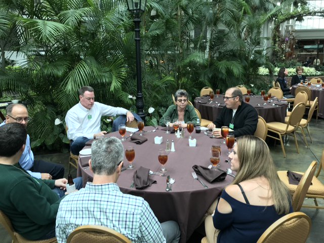 Uticanational's tweet photo. Our annual E&O conference is getting underway in Nashville. We're enjoying catching up with attendees over some sweet tea! #EO17 https://t.co/aQKUFrXXzc
