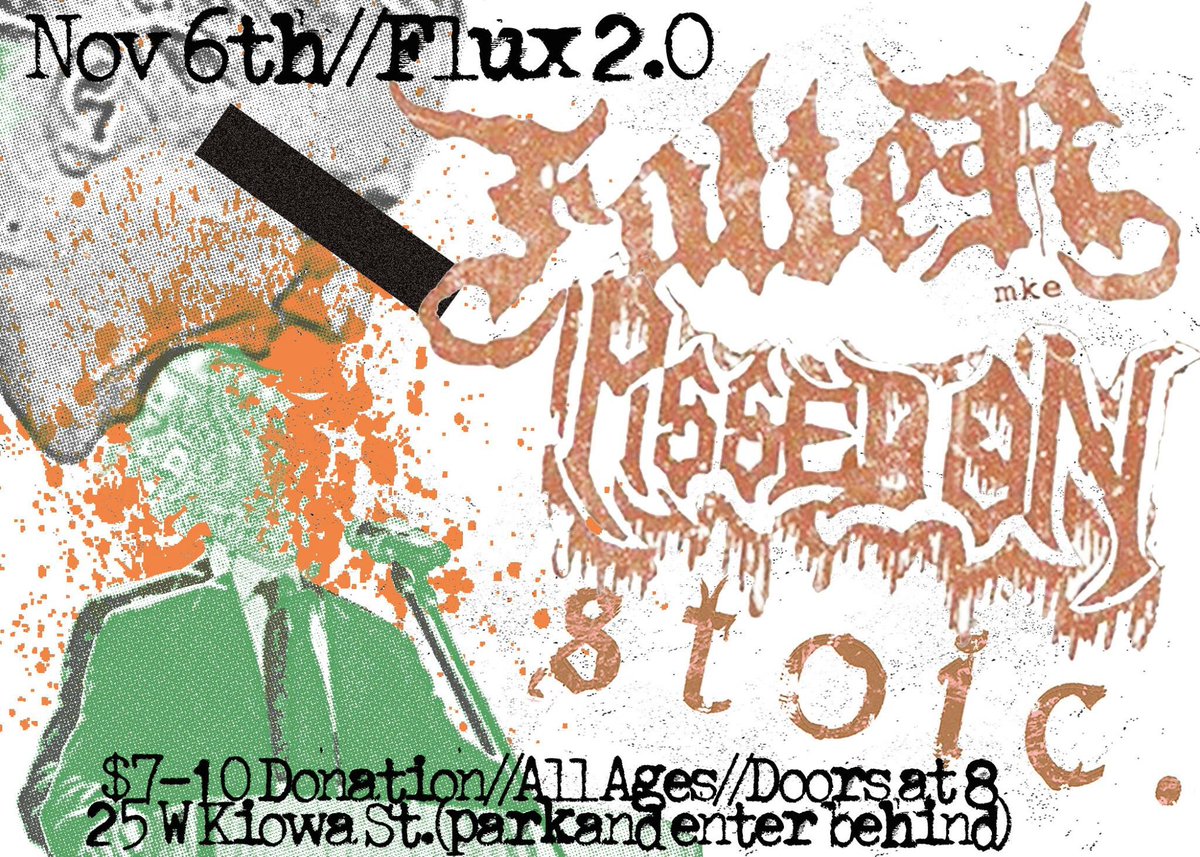 Coming up on Monday in the Springs, Falter and Pissed On are insane, don’t miss out