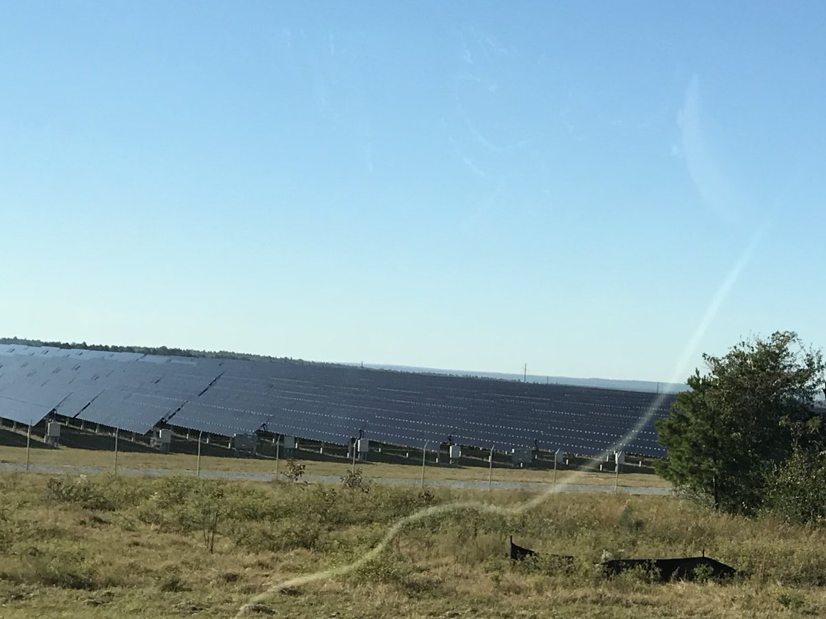 wabi_sabi's tweet photo. 100βs of acres of #solar panels just outside #ButlerGA. As far as you can see on both sides of the road! Youβre looking at #jobs right here. https://t.co/B5ksCUTWp2
