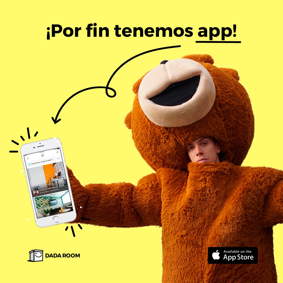 roomiapplatam's tweet photo. Roomies, sus plegarias han sido escuchadas, les presentamos la nueva app de Dada Room disponible en el appstore: https://t.co/iwmPlu60KE https://t.co/AaS35K6oVO