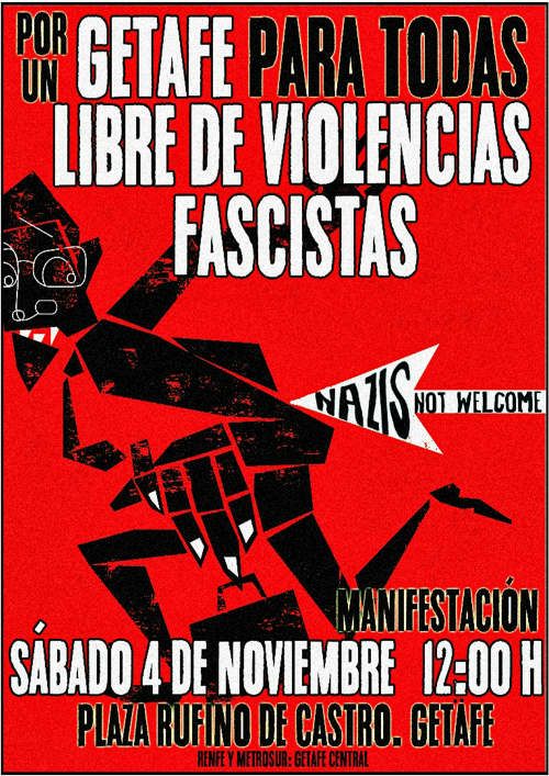 apgetafe's tweet photo. El sábado las calles de #Getafe gritarán #GetafeParaTodas Libre de Violencias Fascistas. https://t.co/1POLPNoJq0