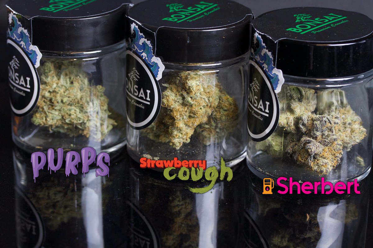 Fresh flowers available now from #bonsaicannabis. Indoor grown, hand trimmed, all top colas 😍