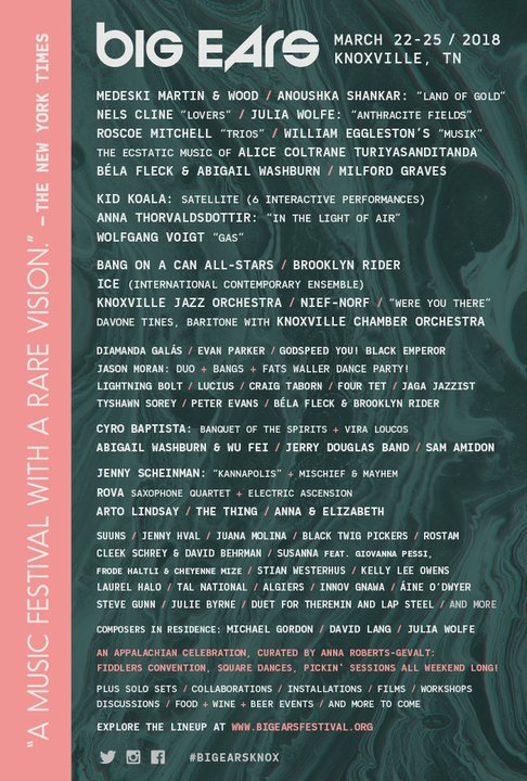 Knoxville’s <a href="/BigEarsFestival/">Big Ears Festival</a> Reveals 2018 Lineup bit.ly/2xLuLhP