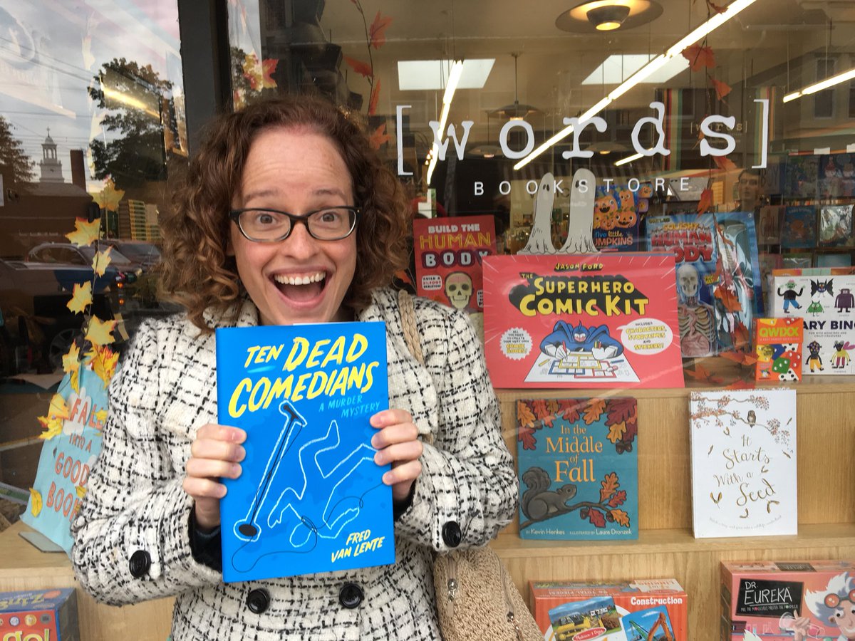 CrystalSkillman's tweet photo. And looks like @LynneShankel found a terrific read @wordsbookstore ! @fredvanlente #tendeadcomedians @quirkbooks #newnovels #goodreads https://t.co/SAmoVaftSu