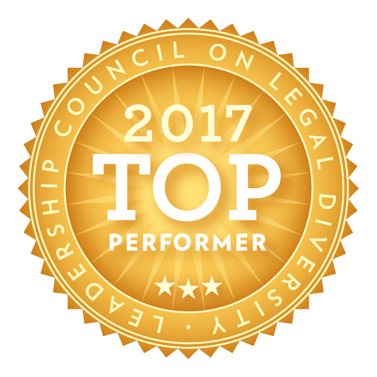 BCLPlaw's tweet photo. Very proud to be recognized by The Leadership Council on Legal Diversity  as a 2017 Top Performer. @DiversityBCLLP https://t.co/inPPWfTU28 https://t.co/JVoWhmEeud