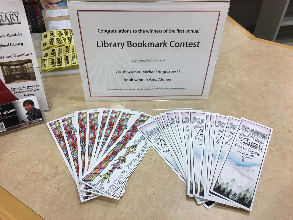 wmrlibrary's tweet image. Congratulations to Michael and Azka, winners of the first annual Library Bookmark Contest! Pick up a bookmark today. #bookmarkcontest #bdnmb