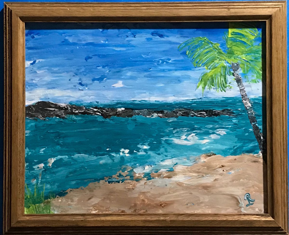 FineArtByLaura's tweet photo. #FortPierceInlet 8x10 acrylic on masonite painted with #PaletteKnife #artist #FloridaArt https://t.co/uez9Xf5SP6