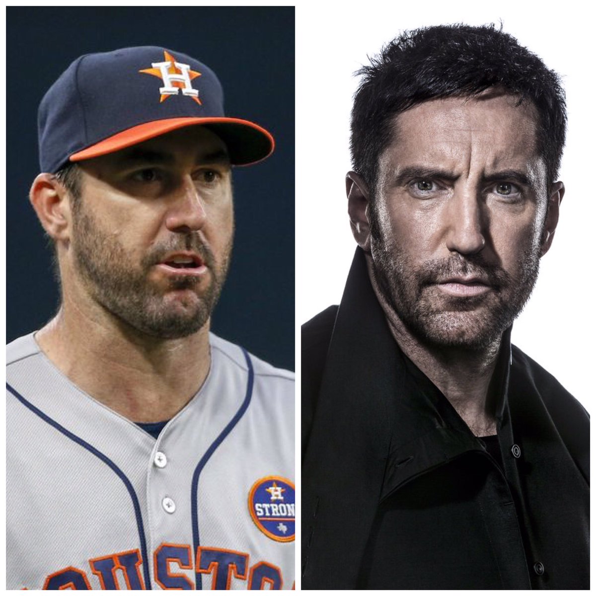 La somiglianza è innegabile #WorldSeriesGame7 #foxbaseball #trentreznor #justinverlander #mlb