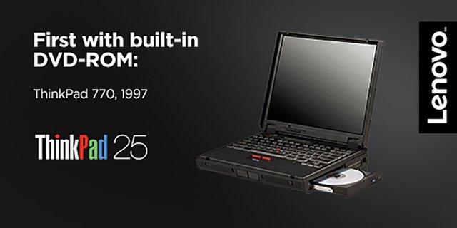 Benow20's tweet photo. First with built-in DVD-ROM: #ThinkPad 770, 1997 📀 #ThinkPadFact https://t.co/1DQdHMrlrq https://t.co/3hhOpabaA3