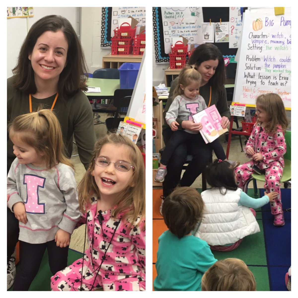 Another guest reader surprise! This little sweetie read the whole book to the class today. Crushing it in kindergarten! #kip109 #engage109