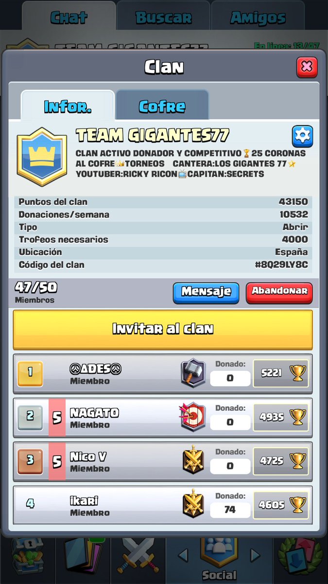 ricky7777777777's tweet photo. #si quieres ser competitivo unte a TEAM GIGANTES77😉👍 https://t.co/ftuSdEn6pe