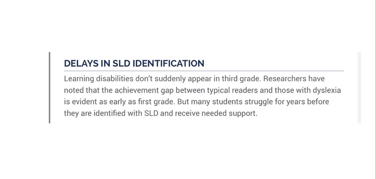 1in5awareness's tweet photo. "Learning disabilities don't suddenly appear in 3rd grade." https://t.co/3sHfCGWnZY #DelayAndDeny #SLD #sayDyslexia #mapoli #MAedu https://t.co/cflycFojIe