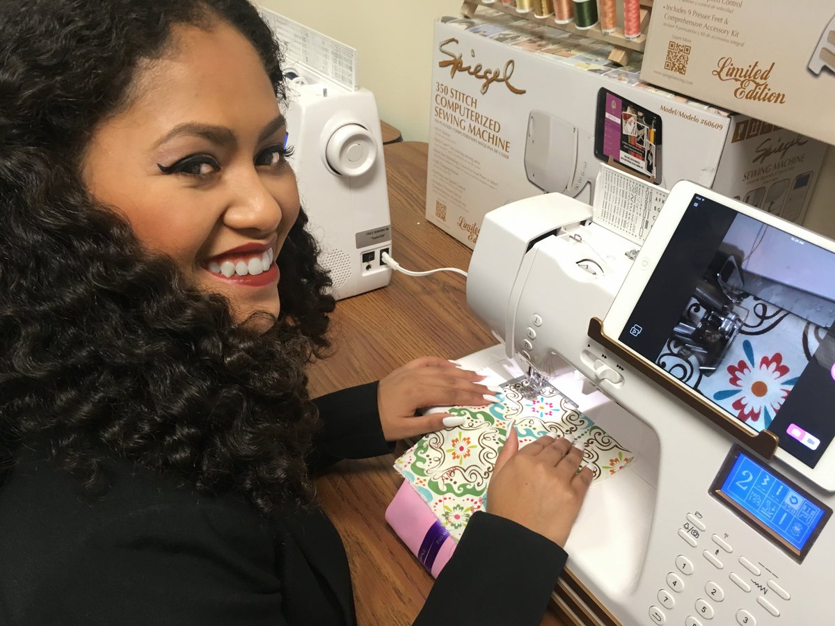 SpiegelSewing's tweet photo. Shout out to the Charlotte @Hornets Foundation for inspiring tomorrow's educators with new technology. #SewCool https://t.co/FoF5hOfFf4 https://t.co/GrqYjH4ip4