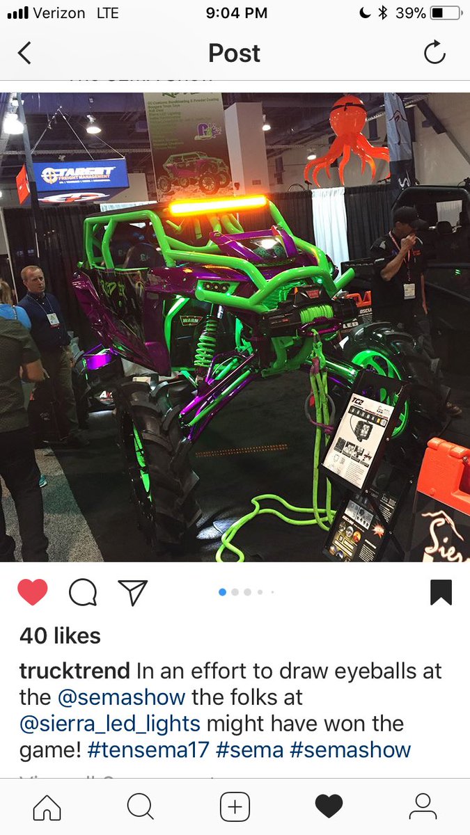 SierraLEDLights's tweet photo. Getting noticed at #SEMA2017! Thanks for the mention @TruckTrendcom! https://t.co/2T3m3VwbGG