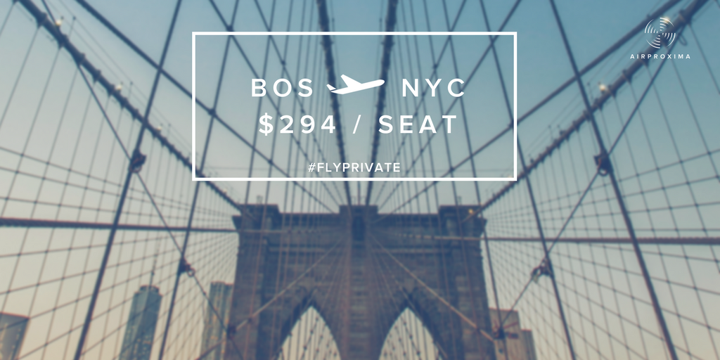 Hey, Boston! Fly private to #NYC for $294 / seat 👉  bit.ly/2z6nlK8 #DailyDeals