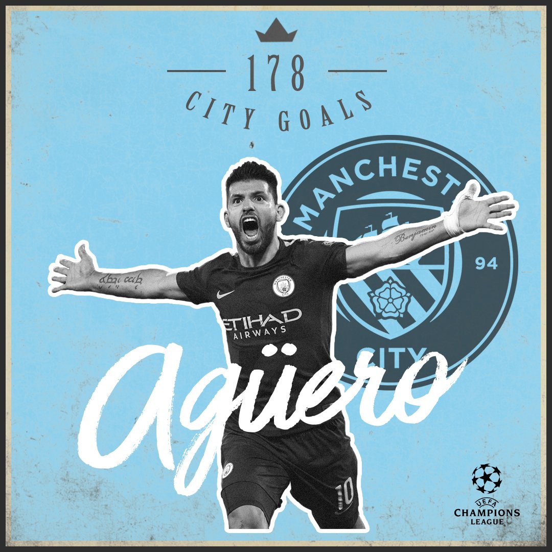 ChampionsLeague's tweet photo. 🙌 @aguerosergiokun: record breaker!

1⃣7⃣8⃣ goals for @ManCity in 264 appearances 👏👏👏 https://t.co/ciZ8y3uGfC