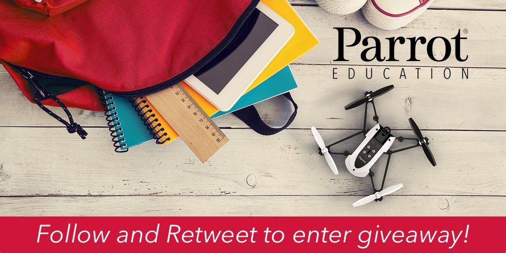 ParrotEducation's tweet photo. Want to code drone in your classroom? Follow us, RT this post and a brand new Mambo FPV could be yours.🚀🎓

Rules: https://t.co/l1NqivZTBN https://t.co/JmPS7YSVpf
