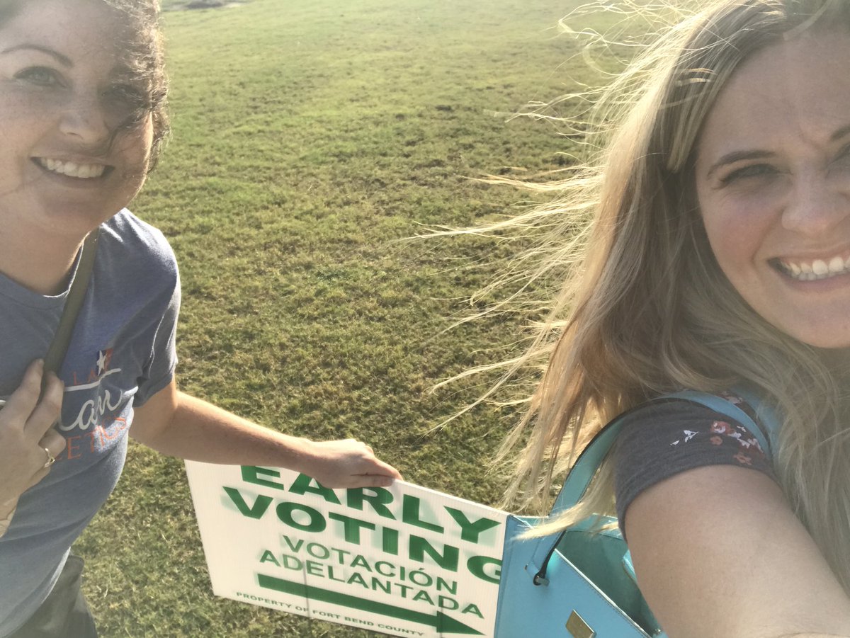 Voted!!! And ran into @daraowen_art #KatyISDVote @KatyISDSupt <a href="/drimeldamedrano/">Imelda Medrano</a>