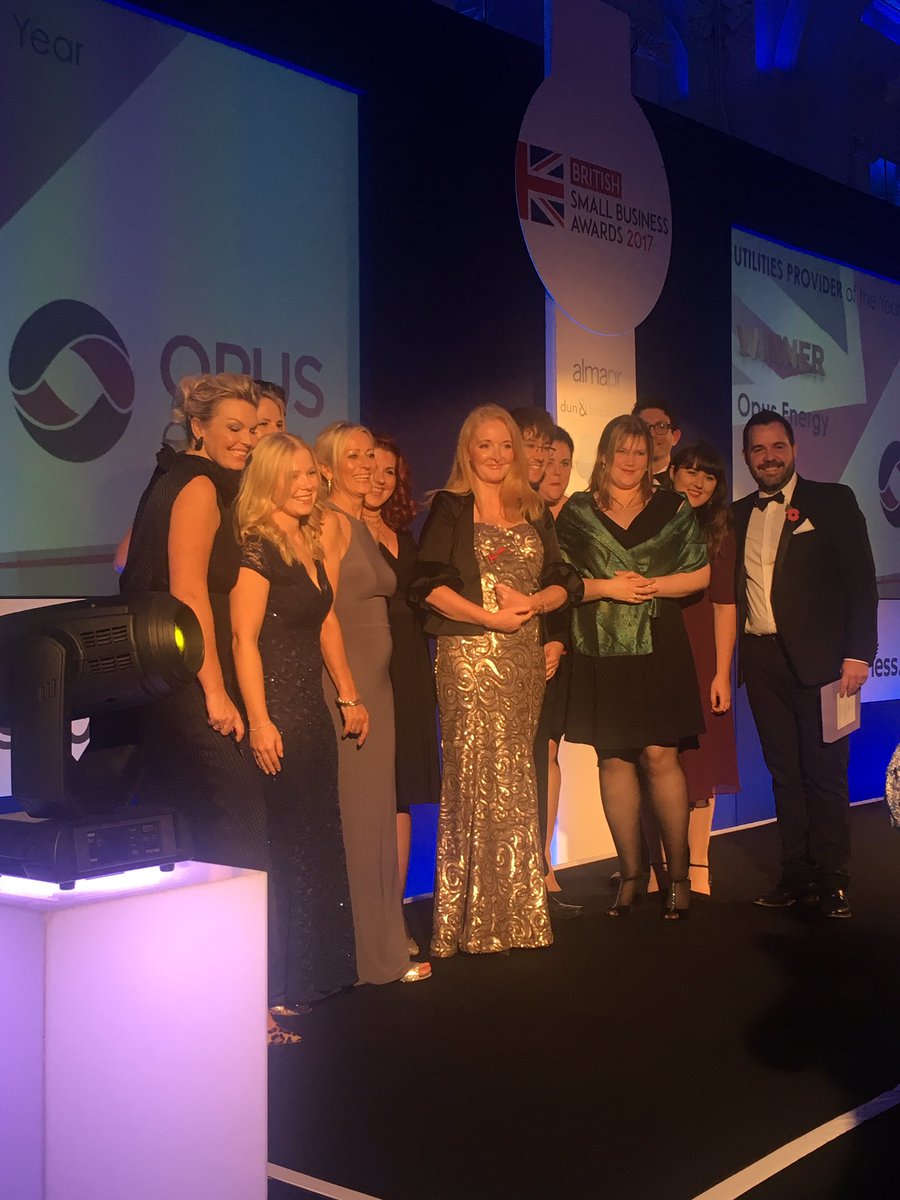 BSBAwards's tweet photo. #UtilitiesProvider of the Year Awards goes to @Opus_Energy sponsored by @nobraineragency at the #BSBAwards 2017. https://t.co/eN3F2OA5sD