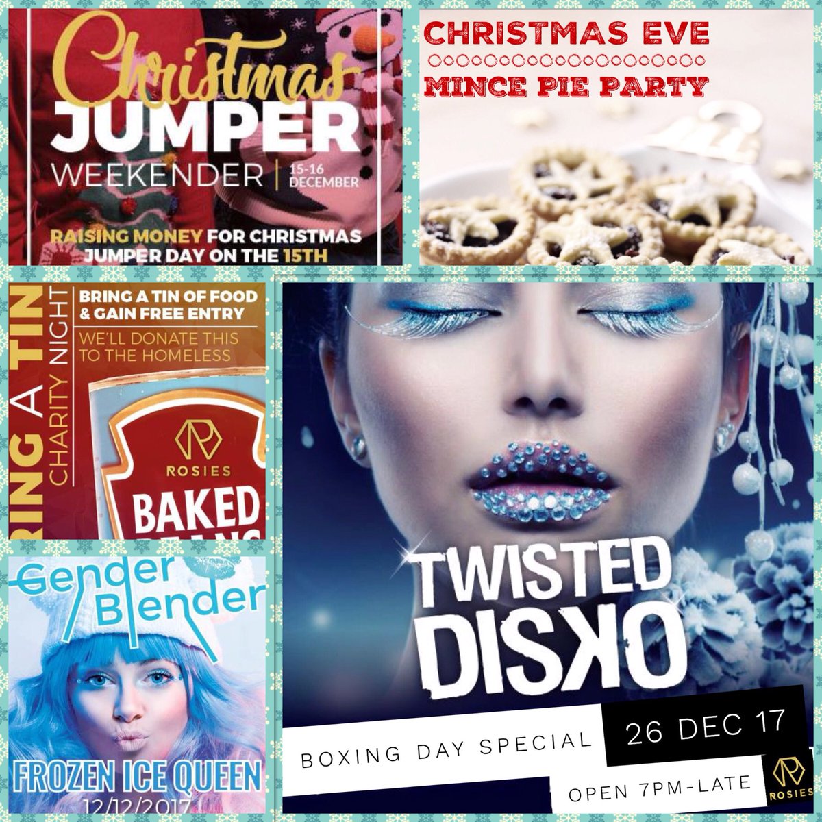 Halloween is over now it’s time to think about Christmas Boone your party now. #christmas #partyseason 

rosiesclubs.co.uk/exeter