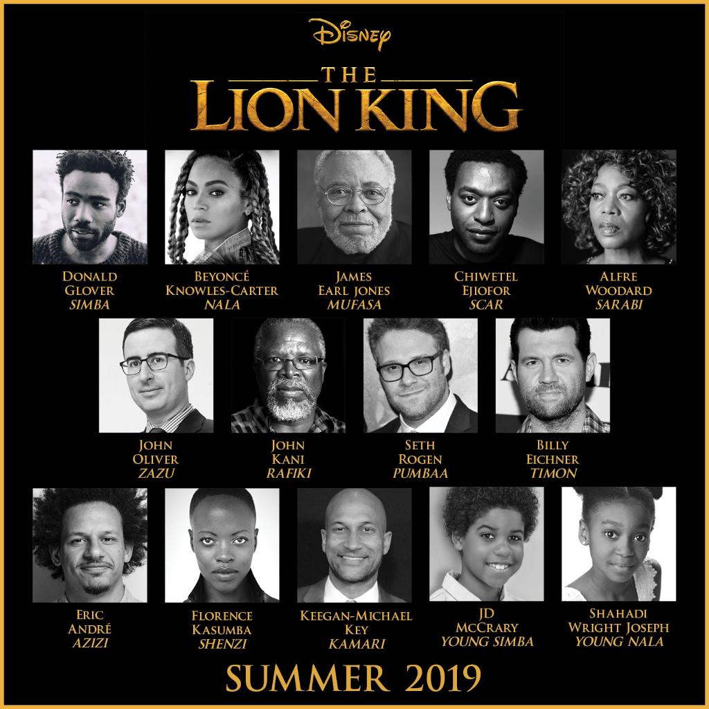 BREAKING: The Lion King (2019) Cast Revealed with Donald Glover and Beyonce