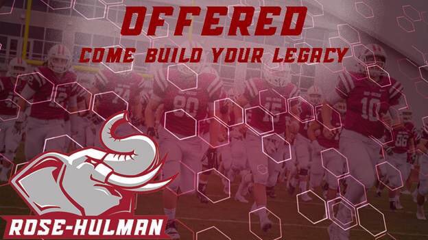 CgSkyler's tweet photo. Happy to have received an offer from Rose Hulman Institute of Technology @RoseHulmanFB #OLOD https://t.co/AUYqbS2W2T