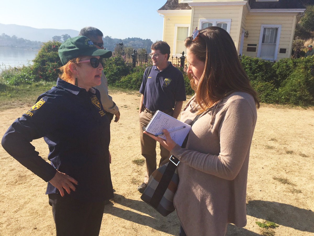 CalSpillWatch's tweet photo. OSPR took part in a media event highlighting how spill response has improved since the 11/7/07 #oilspill involving the #CoscoBusan #NRDA https://t.co/4JqEHB2KjX